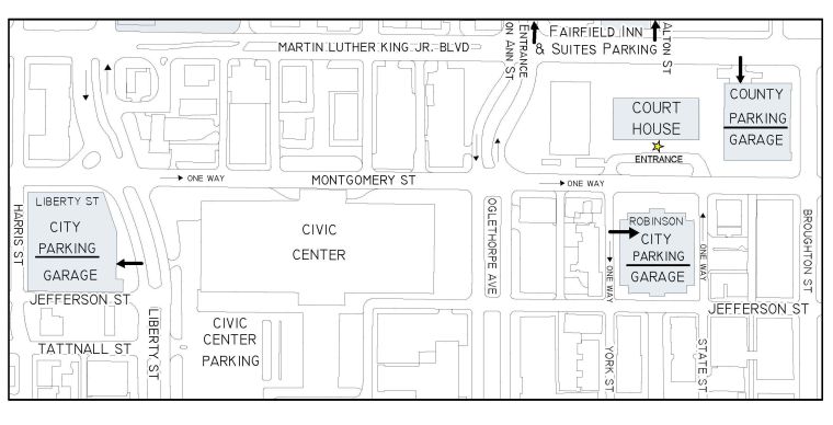 Chatham County, GA - Court System - Parking Options for Jurors